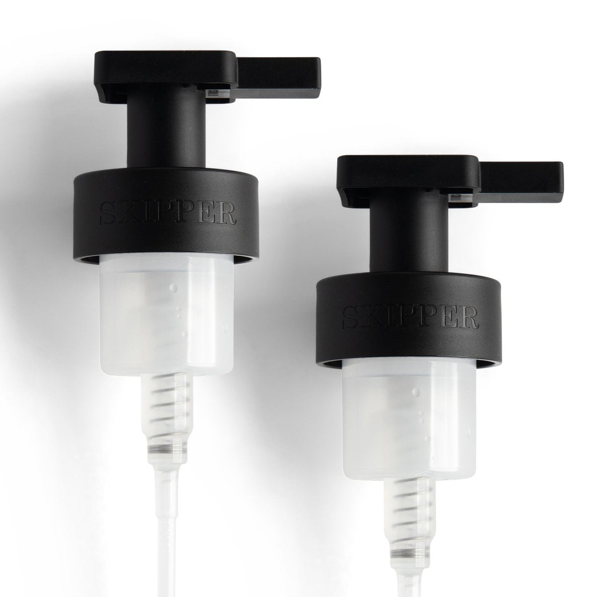 Skipper Schaumpumpen Ersatzset - 2er Pack - 40mm (1,57 Zoll) breiter Rand (40/410 Halsgröße) - Einzigartiges mattschwarzes Finish - Hohe 1,66 ccm Schaumleistung für maximalen Schaum