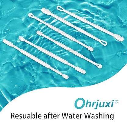 Ohrjuxi Ohrenschmalz-Entfernungswerkzeug – 201-teiliges Set wiederverwendbarer Ohrreiniger aus professionellem TPE, effektiv und sanft, geeignet für alle Ohrentypen (3 Stile)