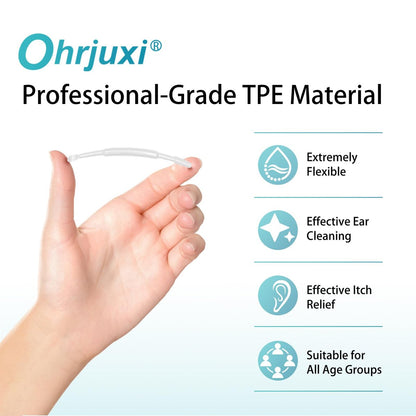 Ohrjuxi Ohrenschmalz-Entfernungswerkzeug – 201-teiliges Set wiederverwendbarer Ohrreiniger aus professionellem TPE, effektiv und sanft, geeignet für alle Ohrentypen (3 Stile)