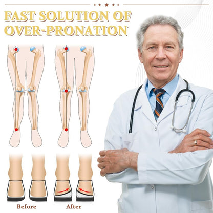 BIGGCOOL Korrektur-Einlegesohlen für Supination & Überpronation, Orthopädische Keilsohlen für Fußausrichtung, O-Beine, Knieschmerzen (Schwarz-3 Schichten, L: Damen 8-12/Herren 7.5-13)