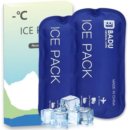 TSA-zugelassene Kühlakkus für Insulin-Reisekühltasche, 2er-Pack (180g *2), wiederverwendbare Kühlpacks, 8-24 Stunden lange Kühlung, geeignet für die meisten Medikamenten-Reisetaschen