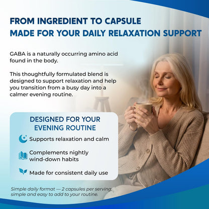 PEAKPURY GABA, 5-HTP, L-Tryptophan, Ashwagandha, Kamille, L-Theanin, Magnesium – 150 Kapseln