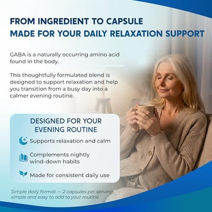 PEAKPURY GABA, 5-HTP, L-Tryptophan, Ashwagandha, Kamille, L-Theanin, Magnesium – 150 Kapseln