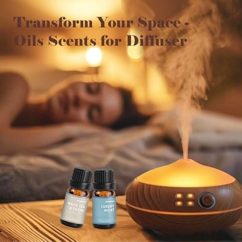 AmaKane Hotel Duftöle Set – 6x10ml Luxuriöse Düfte: White Tea & Thyme, Jasmine & Sandal, Luxury Night u.v.m. für Aromatherapie, Diffuser, Kerzenherstellung & Seifenherstellung