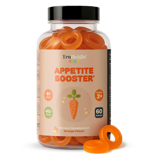 TruHeight Kids Appetite Booster Gummies – Natürlicher Appetitanreger für Kinder ab 2 Jahren (Orange, 60 Stück)