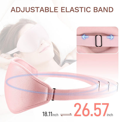 FlyCoco 99% Lichtblockierende Schlafmaske – 3D Tiefenkontur Augenmaske mit Memory-Schaum, Null Druck, Verstellbare Träger für Damen & Herren, Rosa