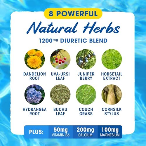 MHP Xpel Maximum Strength Diuretic Wasserpillen – zur Entwässerung, koffeinfrei mit Vitamin B6, Kalium und Löwenzahnwurzel, 80 Kapseln