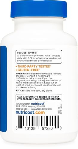 Nutricost Sulforaphan Glucosinolat (SGS) – 50 mg Brokkoli-Samenextrakt pro Portion, 120 Kapseln