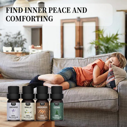 MISIJI 12-teiliges Bio-Öl-Set – Aromatherapie-Öle für Diffuser, Luftreinigung, Duftöle für Heim, Wäsche, Kerzen- & Seifenherstellung, je 5 ml