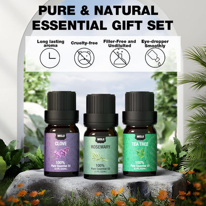 MISIJI 12-teiliges Bio-Öl-Set – Aromatherapie-Öle für Diffuser, Luftreinigung, Duftöle für Heim, Wäsche, Kerzen- & Seifenherstellung, je 5 ml