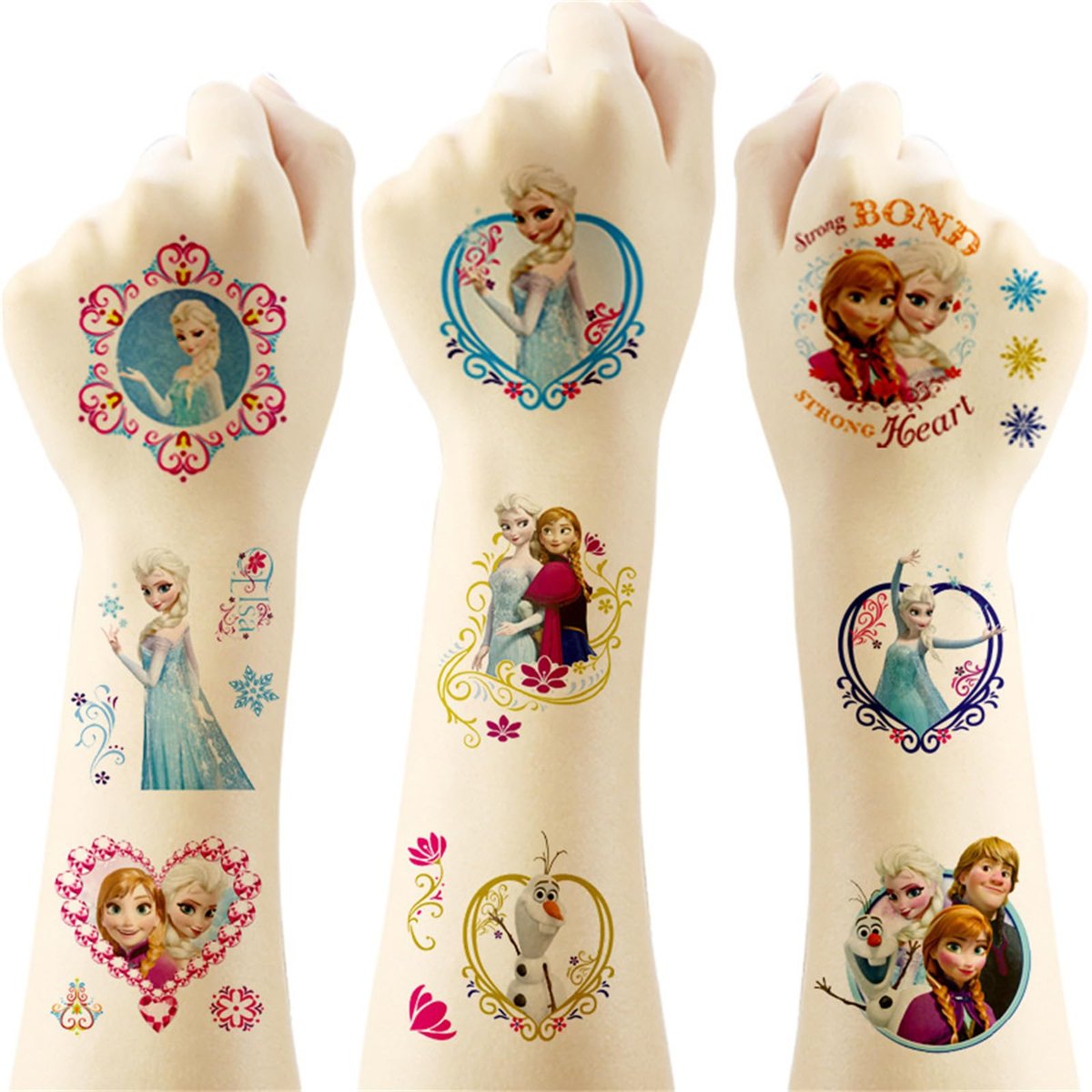 40 Temporäre Tattoos für Kinder – Frozen Party Favors, Kawaii Geburtstagsfeier-Bedarf, Aufkleber, Spielaktivität Belohnungen (Blue-A)