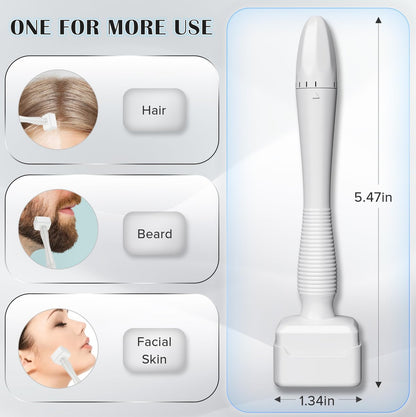 140 Titan-Mikronadel Derma Roller, Microneedling Derma Stamp Pen 0,25 mm – Derma Stamp für Männer und Frauen zur Heimanwendung