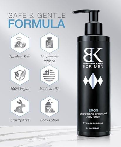 Bedroom Kandi Pheromon-Angereicherte Körperlotion für Männer – Feuchtigkeitsspendend mit Aloe, Sheabutter und ätherischen Ölen für geschmeidige Haut und den ganzen Tag Frische – Premium Duftlotion – 250 ml