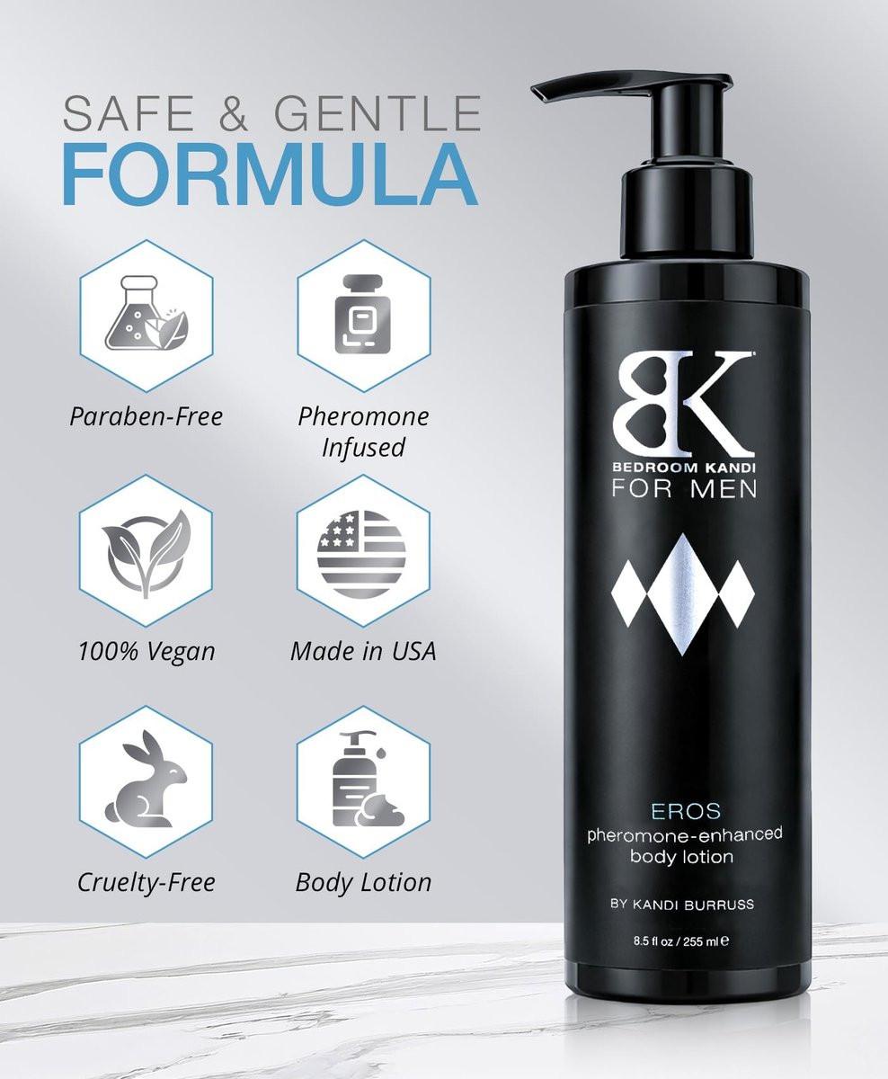 Bedroom Kandi Pheromon-Angereicherte Körperlotion für Männer – Feuchtigkeitsspendend mit Aloe, Sheabutter und ätherischen Ölen für geschmeidige Haut und den ganzen Tag Frische – Premium Duftlotion – 250 ml