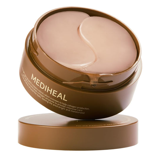 Mediheal Retinol Collagen Augenpads – Koreanische Hydrogel-Pads (60 Stück) mit 95 % Retinol & Kollagen – Reduziert Tränensäcke & Augenringe – Nicht reizend, verkapseltes Retinol