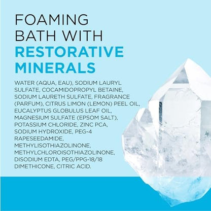 Dr Teal's Schaumbad mit reinem Bittersalz, Regenerierende Mineralien mit Magnesium, Kalium, Zink & ätherischen Ölen, 34 fl oz (Packung mit 4)