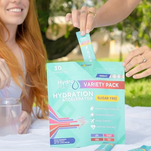 Electrolyte Pulver Zuckerfrei Hydration Packets Sortenvielfalt HydroMATE 16 Sticks