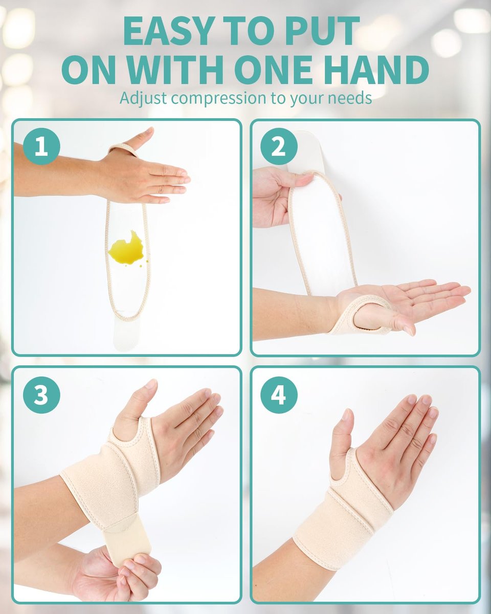 Rizinusöl-Pack-Wickel für Handgelenk und Hand – Verstellbare, wiederverwendbare Kompressions-Handgelenkstütze gegen Karpaltunnelsyndrom für Frauen und Männer, für rechte und linke Hand, Einzeln, Rizinusöl nicht enthalten