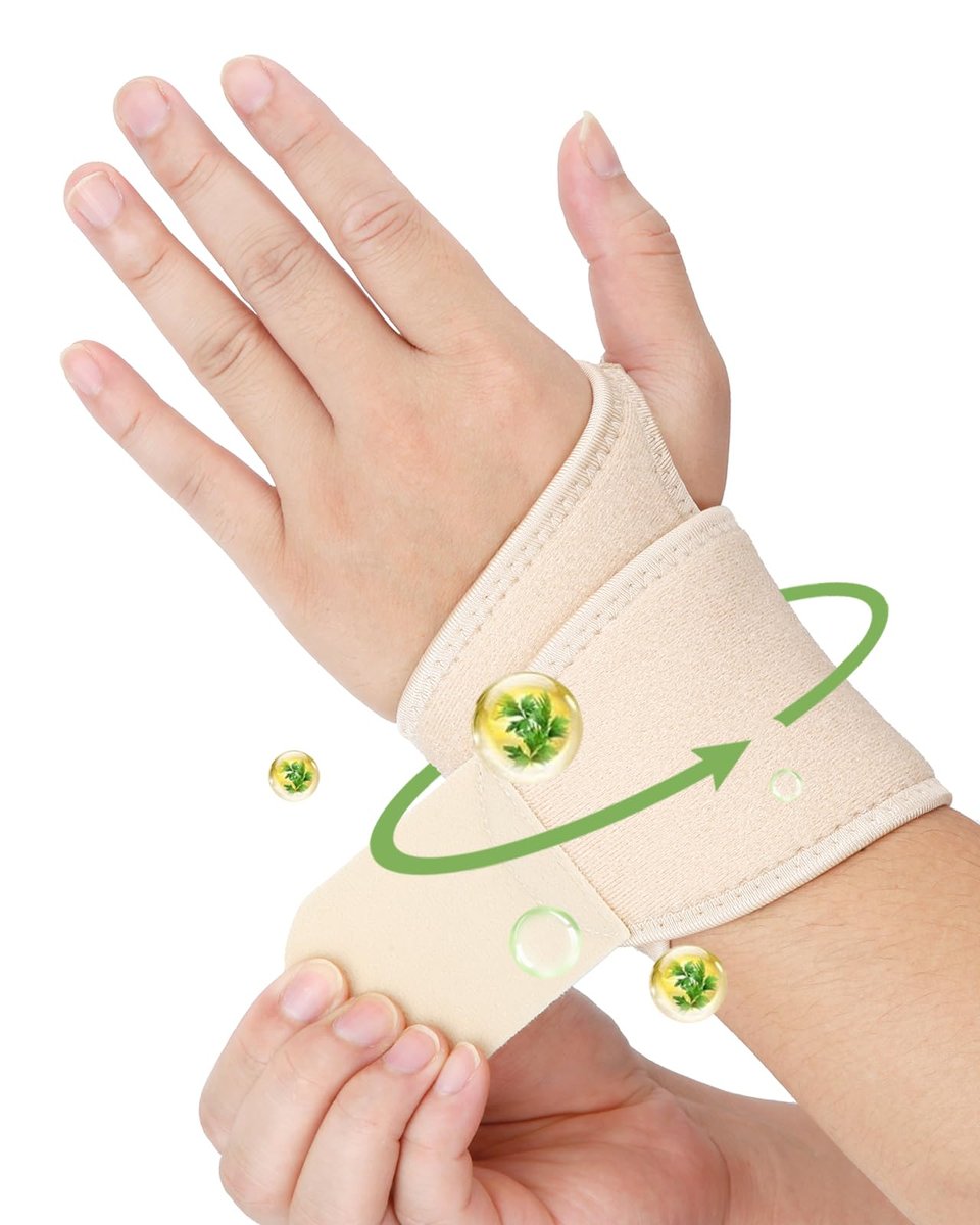 Rizinusöl-Pack-Wickel für Handgelenk und Hand – Verstellbare, wiederverwendbare Kompressions-Handgelenkstütze gegen Karpaltunnelsyndrom für Frauen und Männer, für rechte und linke Hand, Einzeln, Rizinusöl nicht enthalten