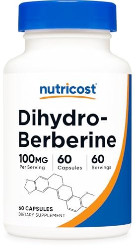 Nutricost Dihydroberberin Kapseln (100 mg, 60 Kapseln) – Bioverfügbareres Berberin-Metabolit