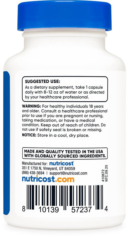 Nutricost Dihydroberberin Kapseln (100 mg, 60 Kapseln) – Bioverfügbareres Berberin-Metabolit