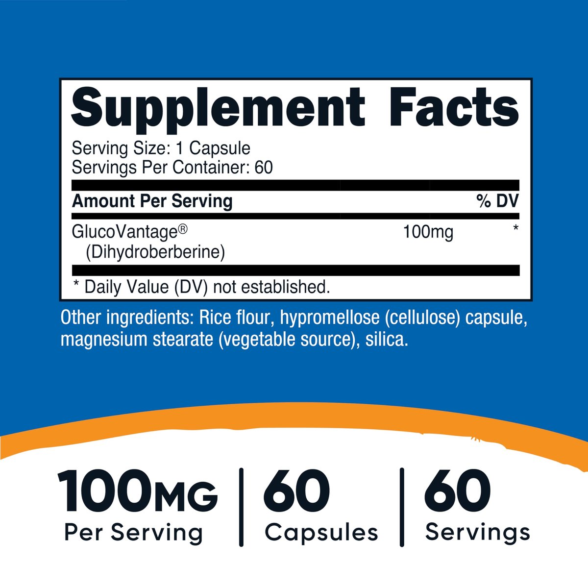 Nutricost Dihydroberberin Kapseln (100 mg, 60 Kapseln) – Bioverfügbareres Berberin-Metabolit