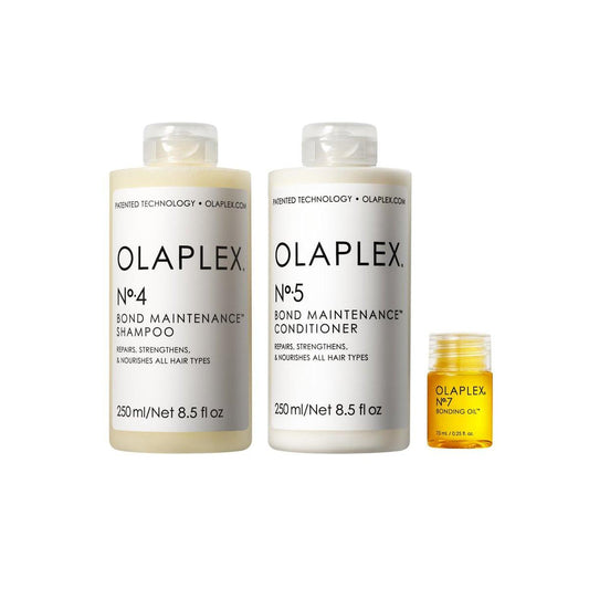 Olaplex Wash and Shine Haar-Kit: No. 4, 5, 7 – Shampoo & Conditioner Set | Reinigt, hydratisiert und kontrolliert Frizz bis zu 72 Stunden | Bonding Oil für Glanz und Schutz | Für lockiges, krauses, glattes und welliges Haar