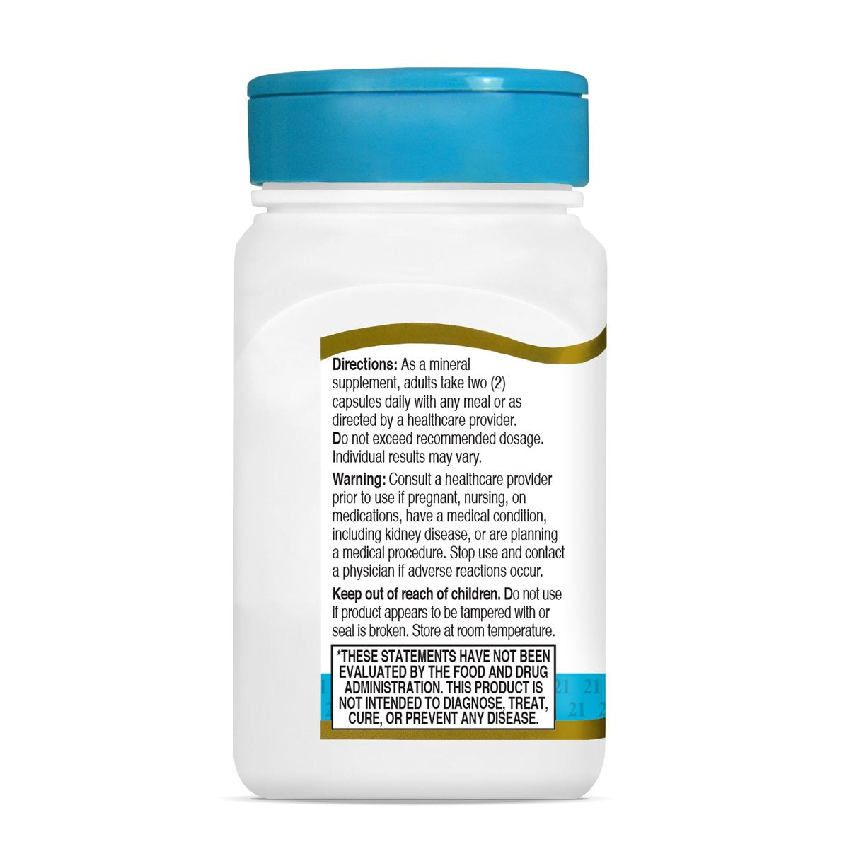 21st Century Magnesium Glycinat 200 mg Kapseln pro Portion, 90 Stück