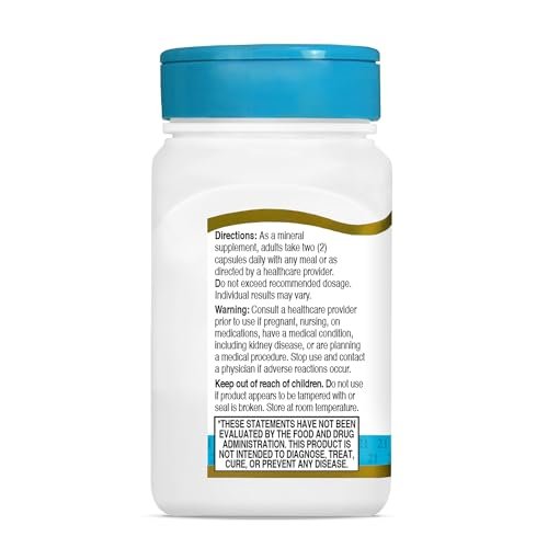 21st Century Magnesium Glycinat 200 mg Kapseln pro Portion, 90 Stück