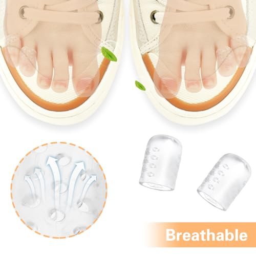 Abeillo 30er-Pack Silikon Zehenprotektoren, Gel-Anti-Reibungs-Zehenkappen, atmungsaktive Zehenkappen für Männer und Frauen, weiche transparente kleine Zehenüberzüge gegen Hühneraugen, Blasen und Schmerzlinderung