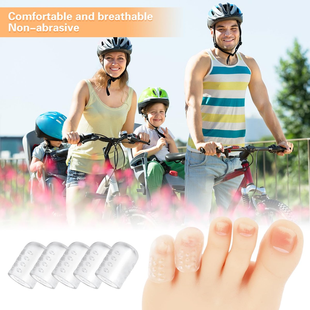 Abeillo 30er-Pack Silikon Zehenprotektoren, Gel-Anti-Reibungs-Zehenkappen, atmungsaktive Zehenkappen für Männer und Frauen, weiche transparente kleine Zehenüberzüge gegen Hühneraugen, Blasen und Schmerzlinderung