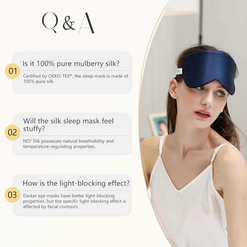 ZIMASILK 2er-Pack 100% Naturseide Schlafmaske, verstellbare superweiche Augenmaske für erholsamen Schlaf, mehrere Farboptionen (2er-Pack, Schwarz)
