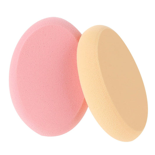 2er-Pack Ovale Eier-Puderquaste Make-up-Schwämme – Professionelle Make-up-Schwämme für Foundation, Rouge, Augen, Stirn und Wangen, trocken und nass verwendbar (Hautton und Pink)
