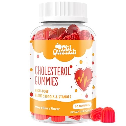 ChiQwench Cholesterin Gummies mit 1500 mg Pflanzensterinen & Stanolen, Cholesterin-Unterstützung, Beeren-Mix-Geschmack, 60 Stück