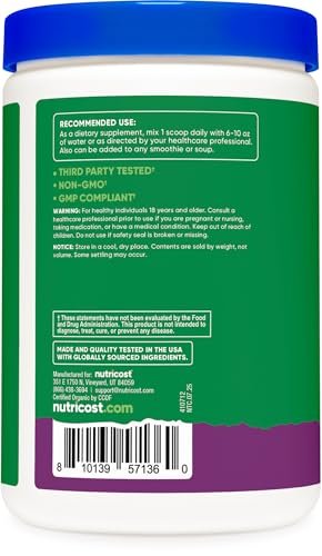 Nutricost Bio-Grünes Superfood-Pulver mit Beeren-Geschmack (30 Portionen) - Nahrungsergänzungsmittel-Drinkmischung