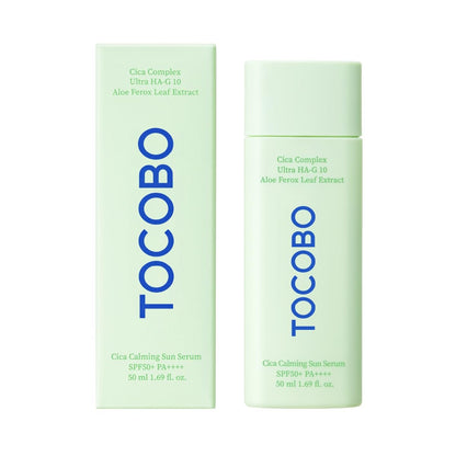 TOCOBO CICA CALMING SUN SERUM SPF50+ PA+++ – Beruhigendes Sonnenserum mit LSF 50, 50 ml
