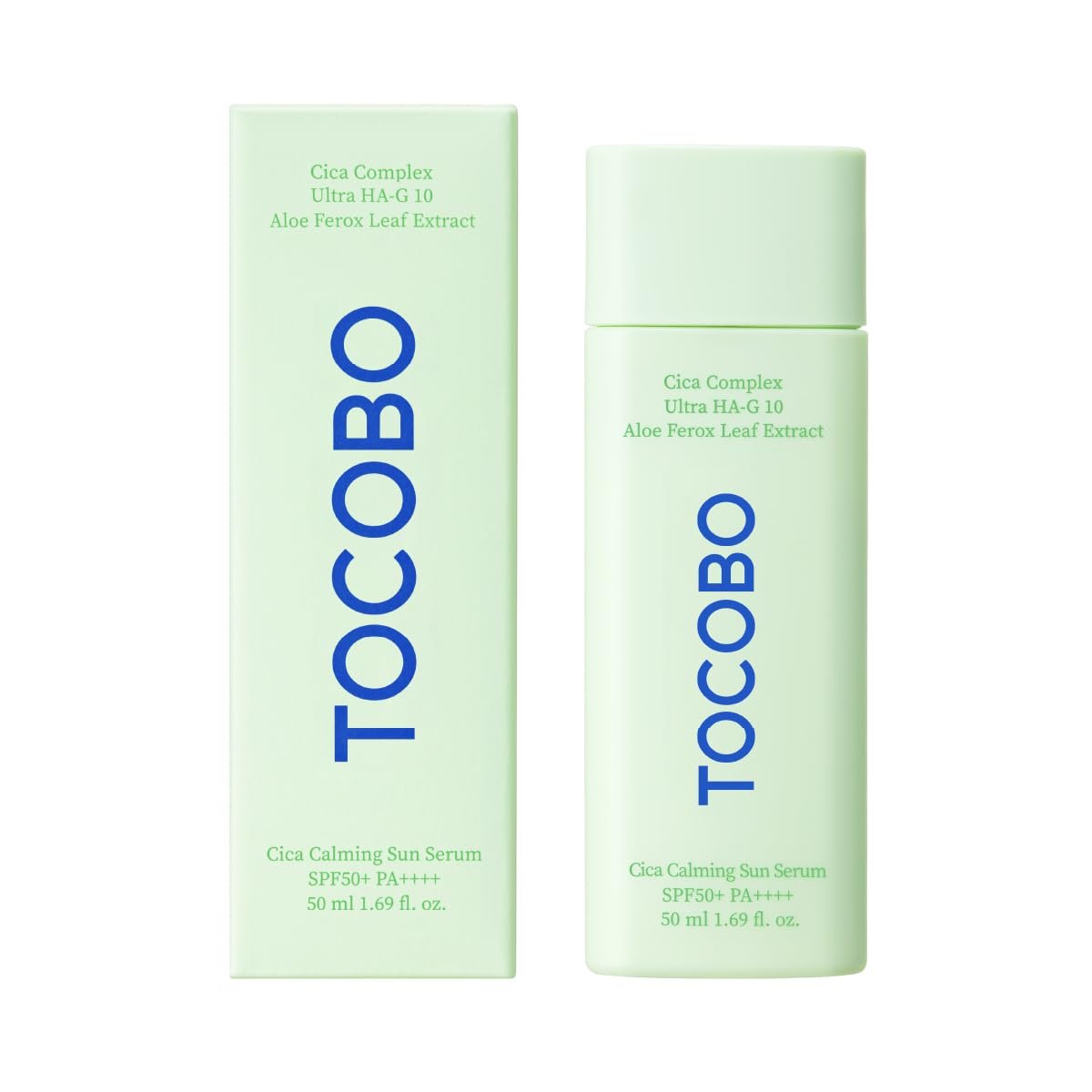 TOCOBO CICA CALMING SUN SERUM SPF50+ PA+++ – Beruhigendes Sonnenserum mit LSF 50, 50 ml