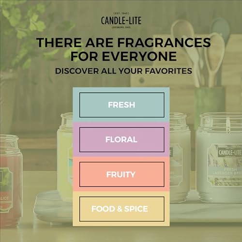 Candle-lite Duftkerze Fresh Lavender Breeze, 18 oz – 110 Stunden Brenndauer, Aromatherapie-Kerze aus den USA