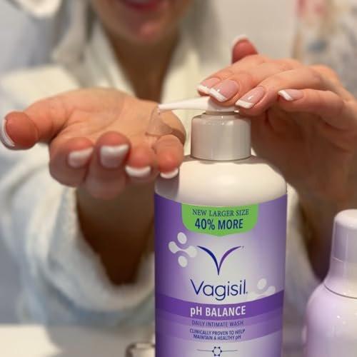 Vagisil Intimwaschgel für die Intimhygiene, pH-Balance, gynäkologisch getestet, hypoallergen, 500 ml mit Pumpspender