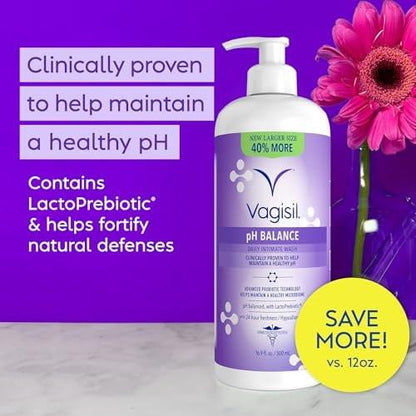 Vagisil Intimwaschgel für die Intimhygiene, pH-Balance, gynäkologisch getestet, hypoallergen, 500 ml mit Pumpspender