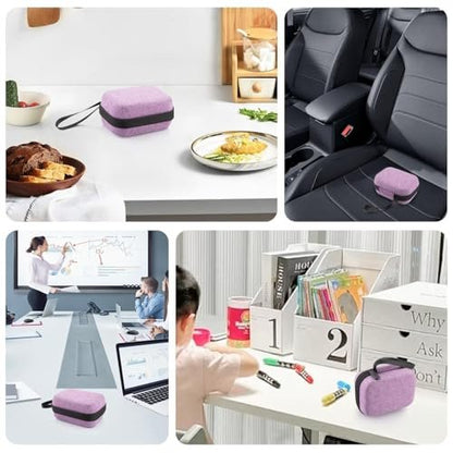 Mviioe Insulin-Kühlschrank-Aufbewahrungstasche für Insulinfläschchen, Peptid-Organizer-Tasche für 10-ml-Fläschchen, herausnehmbares Design mit 2 Größen Schaumstoff (6 Steckplätze) (Lila)