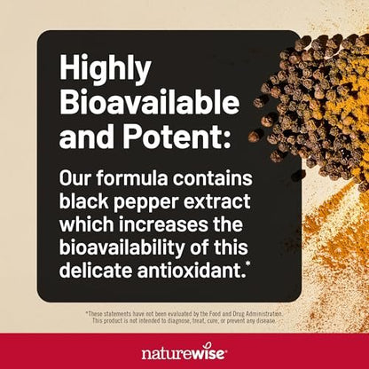 NatureWise CoQ10 100mg + Schwarzer Pfeffer – Hochabsorbierbares Coenzym Q10 mit Piperin – Antioxidans für Herzgesundheit & Zellenergie – Vegan, Nicht-GVO, Glutenfrei – 30 Kapseln [30-Tage-Vorrat]