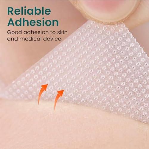NanaCare Clear Medical Tape Waterproof, 4 Rollen - 2,5 cm x 9,1 m + 10 Wundauflagen - Hypoallergenes chirurgisches Pflaster für Wundversorgung, Verbände & Gesicht, Erste-Hilfe-Wasserfestes Band für empfindliche Haut