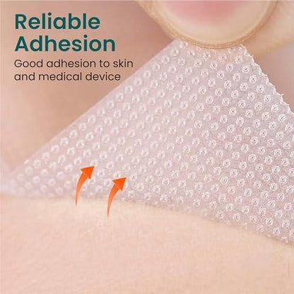 NanaCare Clear Medical Tape Waterproof, 4 Rollen - 2,5 cm x 9,1 m + 10 Wundauflagen - Hypoallergenes chirurgisches Pflaster für Wundversorgung, Verbände & Gesicht, Erste-Hilfe-Wasserfestes Band für empfindliche Haut