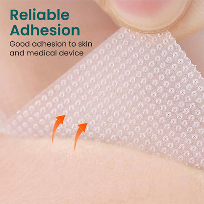 NanaCare Clear Medical Tape Waterproof, 4 Rollen - 2,5 cm x 9,1 m + 10 Wundauflagen - Hypoallergenes chirurgisches Pflaster für Wundversorgung, Verbände & Gesicht, Erste-Hilfe-Wasserfestes Band für empfindliche Haut