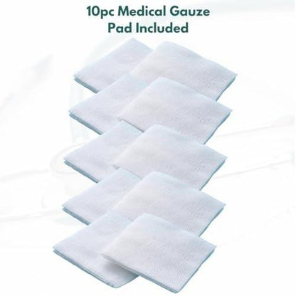 NanaCare Clear Medical Tape Waterproof, 4 Rollen - 2,5 cm x 9,1 m + 10 Wundauflagen - Hypoallergenes chirurgisches Pflaster für Wundversorgung, Verbände & Gesicht, Erste-Hilfe-Wasserfestes Band für empfindliche Haut