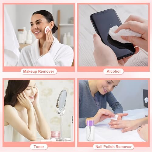 ShanySheny Aceton-Pumpenspender, 3er Pack Push-Down-Pumpenspender, leerer Nagellackentferner-Pumpenspender für Gesichtswasser, Make-up-Entferner, Essence, Mizellenwasser, Nagellackentferner, 150 ml