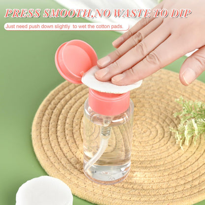 ShanySheny Aceton-Pumpenspender, 3er Pack Push-Down-Pumpenspender, leerer Nagellackentferner-Pumpenspender für Gesichtswasser, Make-up-Entferner, Essence, Mizellenwasser, Nagellackentferner, 150 ml
