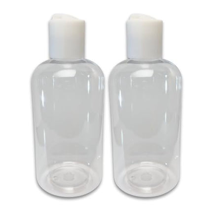 Plastik-Quetschflaschen mit Disc-Verschluss, 8 oz/2er-Pack, Reisegröße, nachfüllbar, BPA-frei, auslaufsicher, für Kosmetik, Shampoo, Lotion, Körperseife, ätherische Öle, Haushalt und Körperpflege