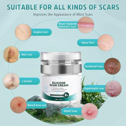 Pumkot Fortschrittliche Narbencreme, Silikongel für Narben, Professionelle Narbenentfernungscreme für Operationsnarben, Dehnungsstreifen, alte und neue Narben, 1,7 oz (50 ml)